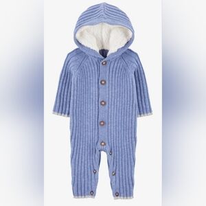 Baby B"gosh NWT Ribbed Sweater Knit Button Front Jumpsuit.